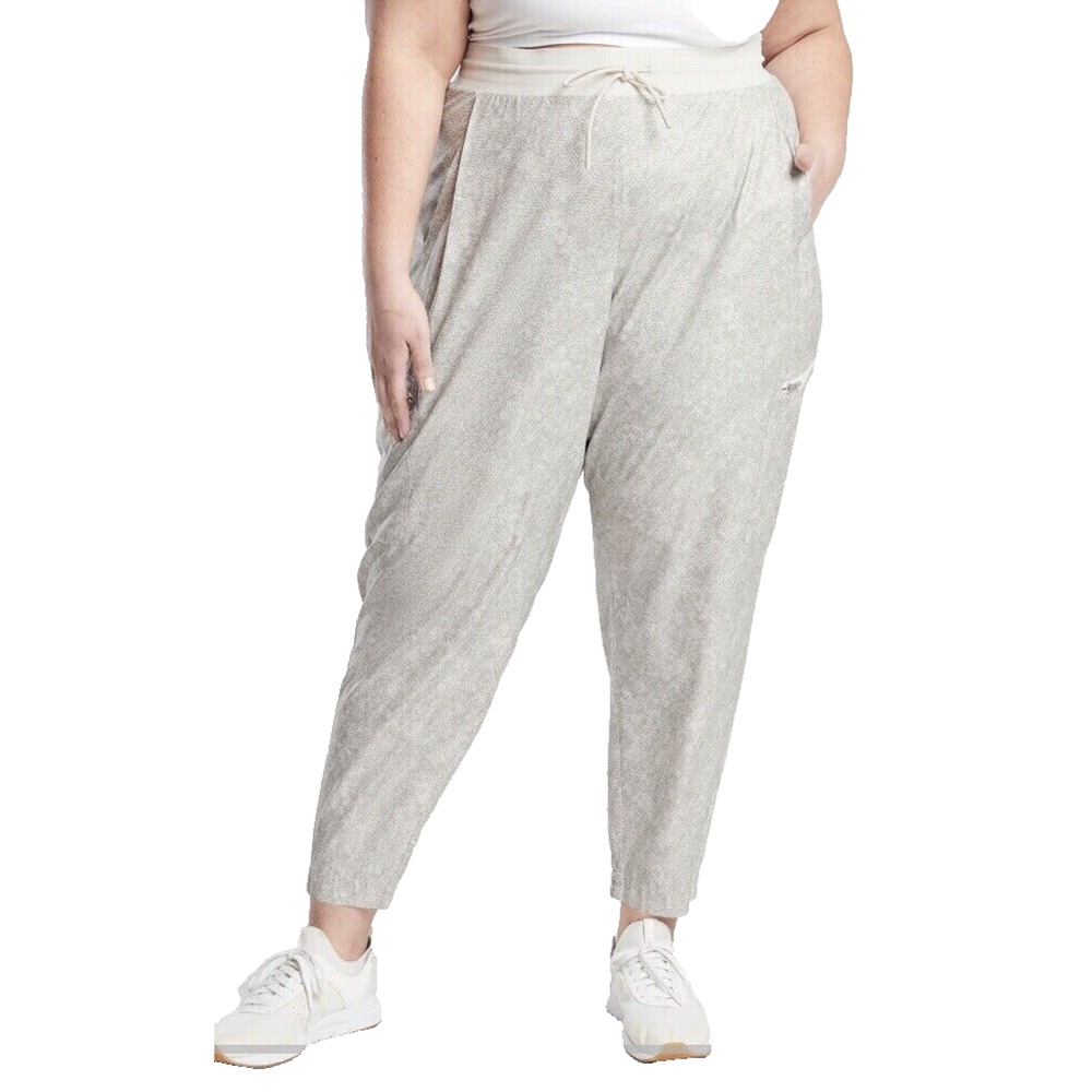 Athleta Women's Venture Printed Pants w/ Pockets Plus Size 26 Viper Gray